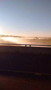 Morning mist over a creek near Ashton in duck season.